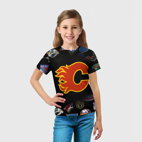 Детская футболка 3D Calgary Flames, цвет 3D печать - фото 5