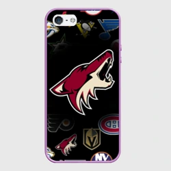 Чехол для iPhone 5/5S матовый Arizona Coyotes NHL