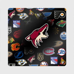 Магнит виниловый Квадрат Arizona Coyotes NHL