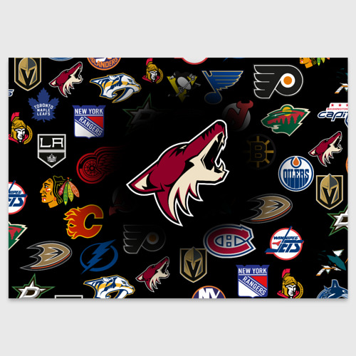 Поздравительная открытка Arizona Coyotes NHL, цвет белый