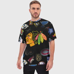 Мужская футболка oversize 3D Chicago Blackhawks - фото 2