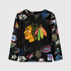 Детский лонгслив 3D Chicago Blackhawks