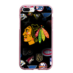 Чехол для iPhone 7Plus/8 Plus матовый Chicago Blackhawks