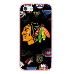 Чехол для iPhone 5/5S матовый Chicago Blackhawks