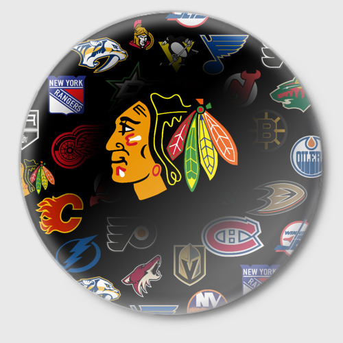 Значок Chicago Blackhawks, цвет белый