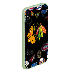 Чехол для iPhone XS Max матовый Chicago Blackhawks - фото 2