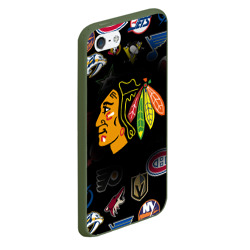 Чехол для iPhone 5/5S матовый Chicago Blackhawks - фото 2