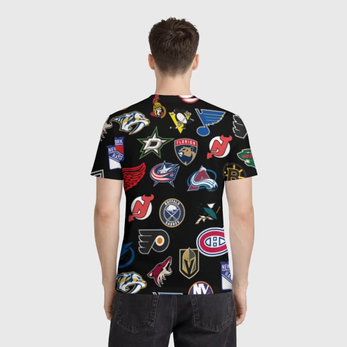Мужская футболка 3D с принтом Chicago Blackhawks, вид сзади #2