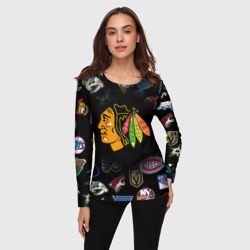 Женский лонгслив 3D Chicago Blackhawks - фото 2