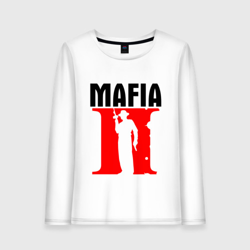 Женский лонгслив хлопок с принтом Mafia II:Definitive Edition(Z), вид спереди #2