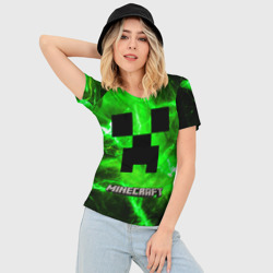 Женская футболка 3D Slim Minecraft - фото 2