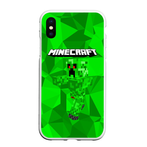 Чехол для iPhone XS Max матовый Minecraft.