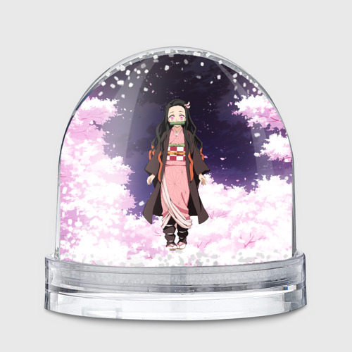 Игрушка Снежный шар Незуко среди сакур ночью