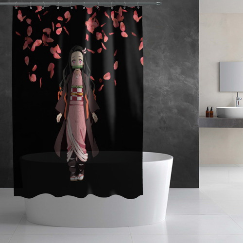 Штора 3D для ванной Незуко - фото 2