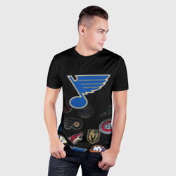 Мужская футболка 3D Slim NHL St. Louis Blues - фото 2