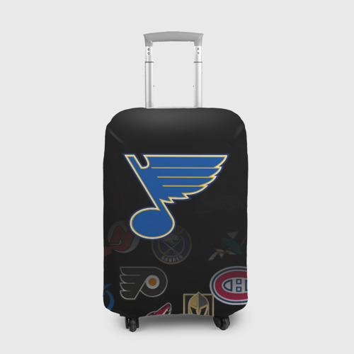 Чехол для чемодана с принтом NHL St. Louis Blues, вид спереди №1