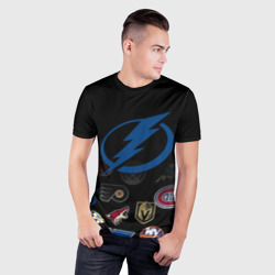 Мужская футболка 3D Slim NHL Tampa Bay Lightning - фото 2