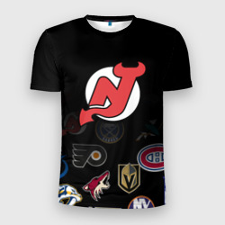 Мужская футболка 3D Slim NHL New Jersey Devils