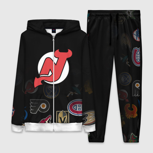 Женский костюм 3D NHL New Jersey Devils, цвет белый