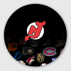 Круглый коврик для мышки NHL New Jersey Devils