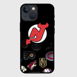 Чехол для iPhone 13 mini NHL New Jersey Devils