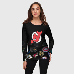 Женский лонгслив 3D NHL New Jersey Devils - фото 2