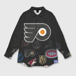 Мужская рубашка oversize 3D NHL Philadelphia Flyers НХЛ