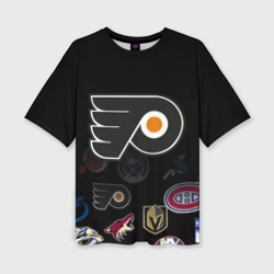 Женская футболка oversize 3D NHL Philadelphia Flyers НХЛ