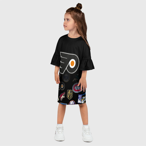 Детское платье 3D NHL Philadelphia Flyers НХЛ, цвет 3D печать - фото 3