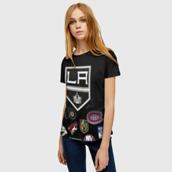 Женская футболка 3D NHL Los Angeles Kings - фото 2