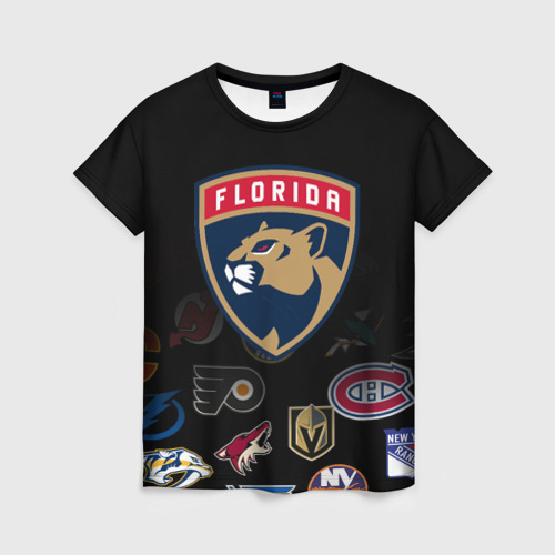 Женская футболка 3D NHL Florida Panthers, цвет 3D печать