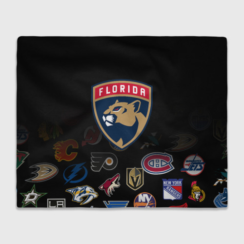 Плед с принтом NHL Florida Panthers, вид спереди №1