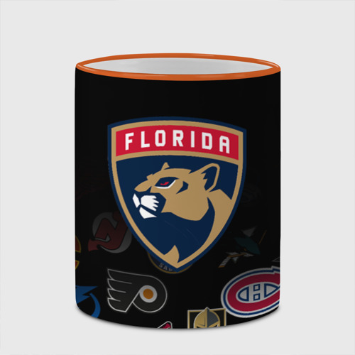 Кружка с полной запечаткой NHL Florida Panthers, цвет Кант оранжевый - фото 4