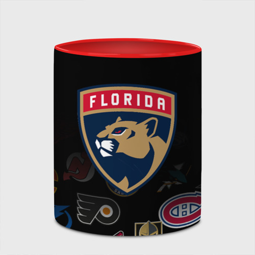 Кружка с полной запечаткой NHL Florida Panthers, цвет белый + красный - фото 4