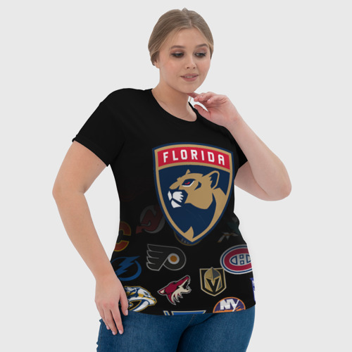 Женская футболка 3D NHL Florida Panthers, цвет 3D печать - фото 6