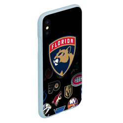 Чехол для iPhone XS Max матовый NHL Florida Panthers - фото 2