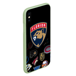 Чехол для iPhone XS Max матовый NHL Florida Panthers - фото 2