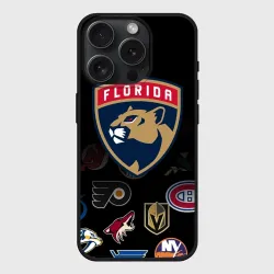 Чехол силиконовый для Apple iPhone 15 Pro матовый NHL Florida Panthers