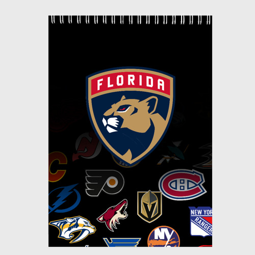 Скетчбук NHL Florida Panthers, цвет белый