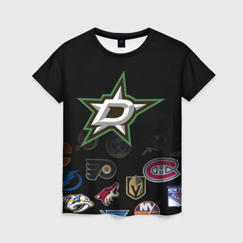 Женская футболка 3D NHL Dallas Stars, цвет 3D печать