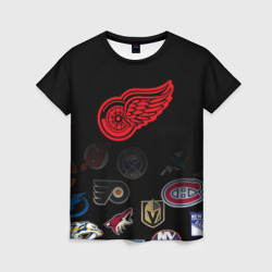 Женская футболка 3D NHL Detroit Red Wings
