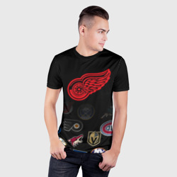 Мужская футболка 3D Slim NHL Detroit Red Wings - фото 2