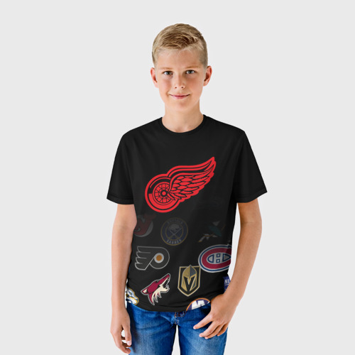 Детская футболка 3D NHL Detroit Red Wings, цвет 3D печать - фото 3