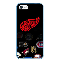 Чехол для iPhone 5/5S матовый NHL Detroit Red Wings