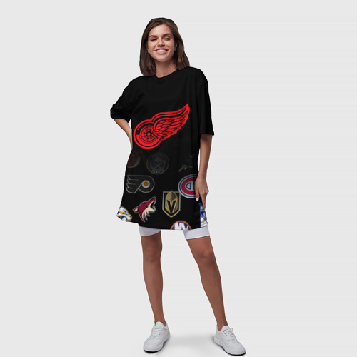 Платье-футболка 3D NHL Detroit Red Wings, цвет 3D печать - фото 5