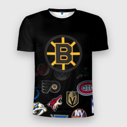 Мужская футболка 3D Slim NHL Boston Bruins