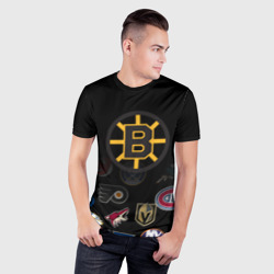 Мужская футболка 3D Slim NHL Boston Bruins - фото 2