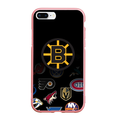 Чехол для iPhone 7Plus/8 Plus матовый NHL Boston Bruins, цвет баблгам