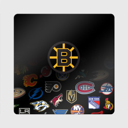 Магнит виниловый Квадрат NHL Boston Bruins