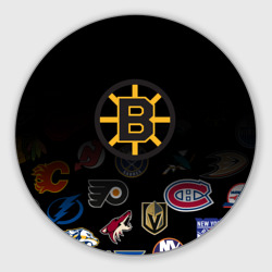 Круглый коврик для мышки NHL Boston Bruins